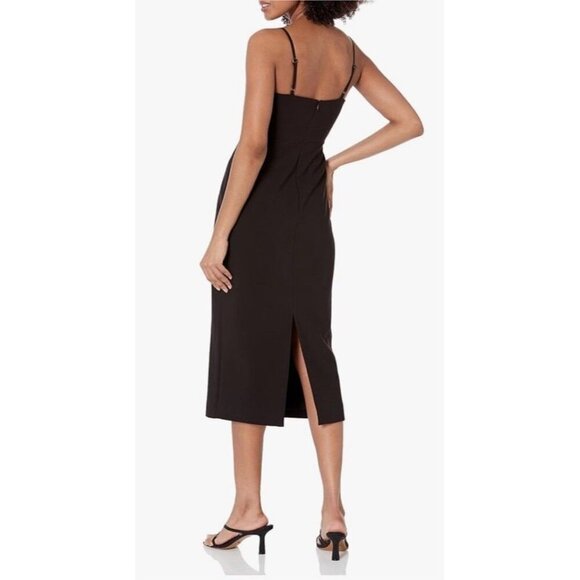 $298 NWT Likely Women's Black Solid Shepp Midi Sheath Dress Size 10 - Picture 2 of 11